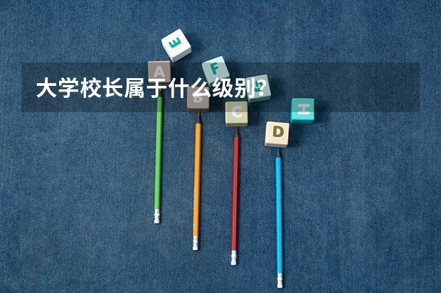 大学校长属于什么级别？