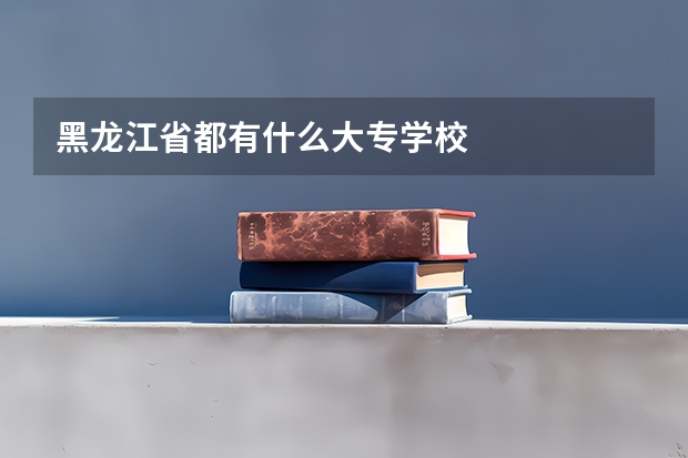 黑龙江省都有什么大专学校
