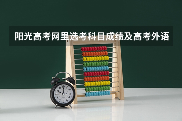 阳光高考网里选考科目成绩及高考外语最好成绩怎么填