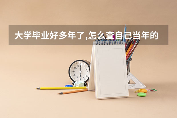 大学毕业好多年了,怎么查自己当年的中考高考成绩?