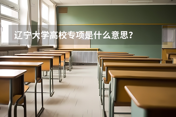 辽宁大学高校专项是什么意思？