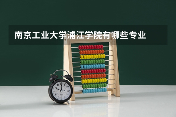 南京工业大学浦江学院有哪些专业