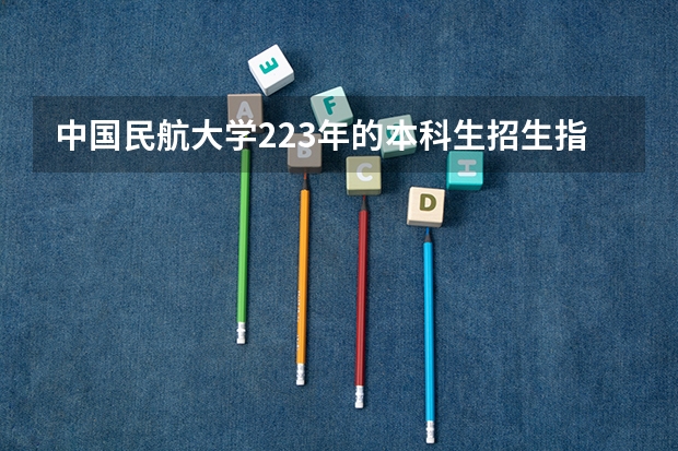 中国民航大学223年的本科生招生指标如何