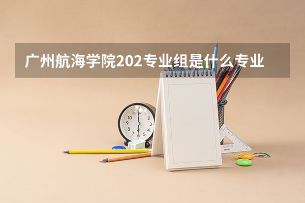 广州航海学院202专业组是什么专业