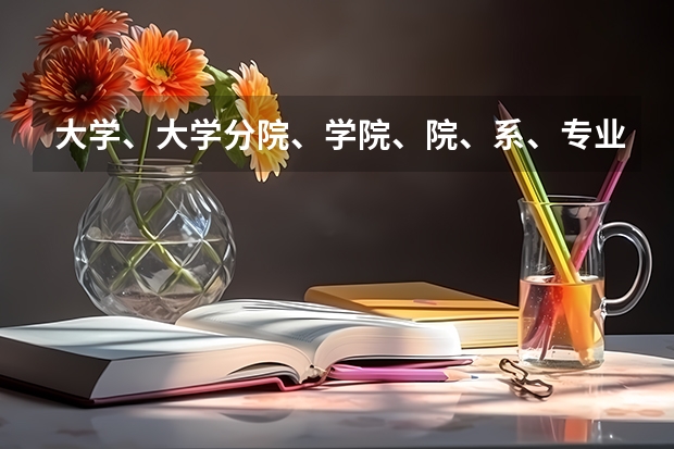 大学、大学分院、学院、院、系、专业它们是什么关系？