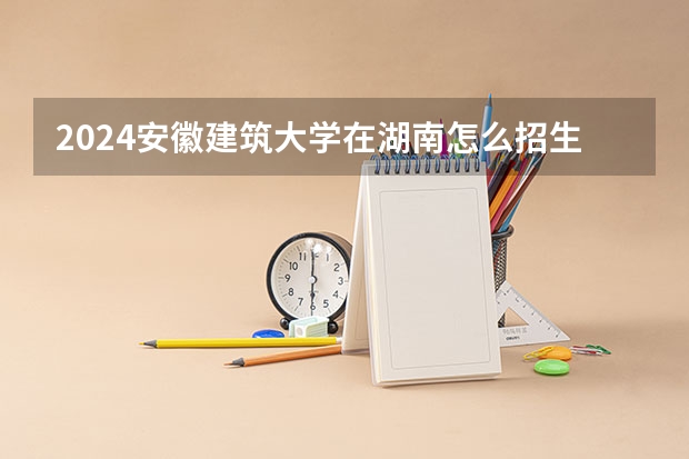 2024安徽建筑大学在湖南怎么招生的