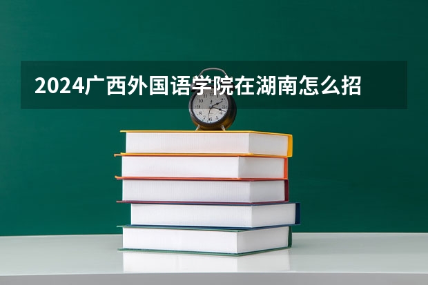 2024广西外国语学院在湖南怎么招生的