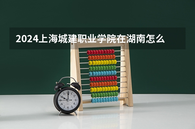 2024上海城建职业学院在湖南怎么招生的