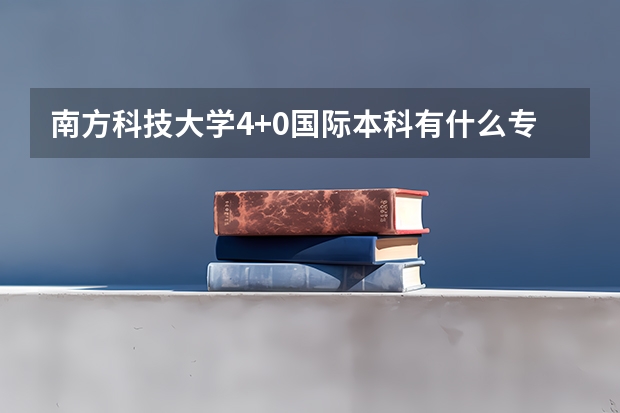 南方科技大学4+0国际本科有什么专业