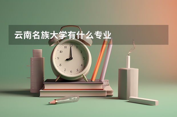 云南名族大学有什么专业