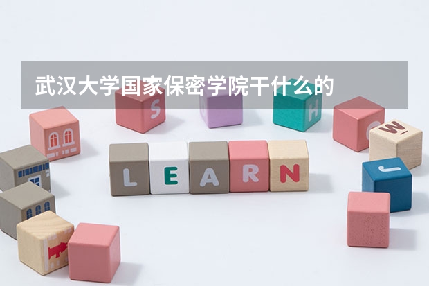 武汉大学国家保密学院干什么的