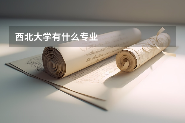 西北大学有什么专业