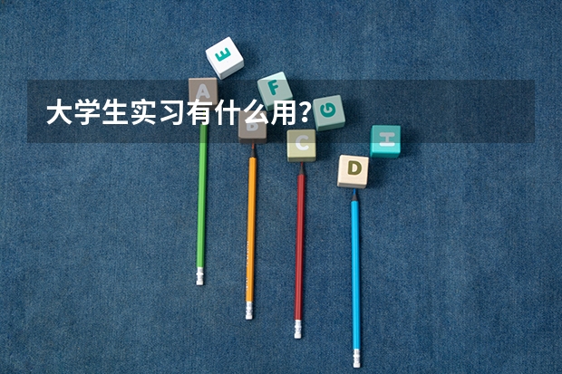 大学生实习有什么用？