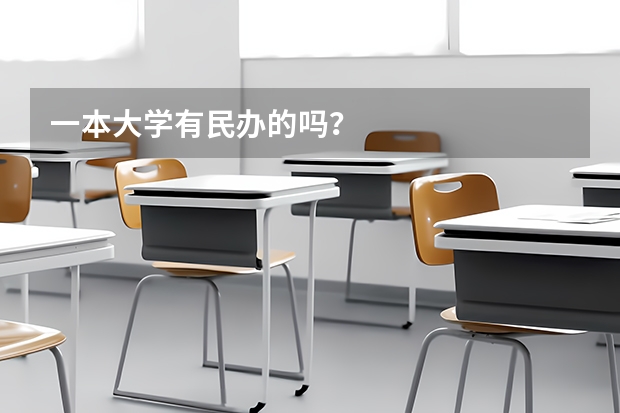 一本大学有民办的吗？