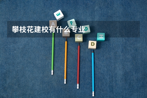攀枝花建校有什么专业