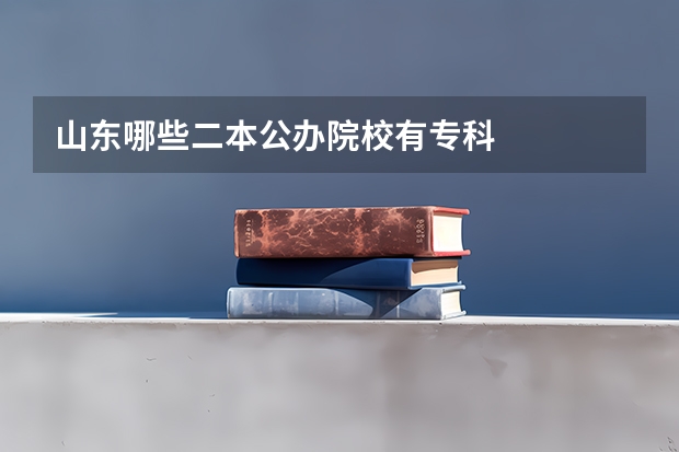 山东哪些二本公办院校有专科