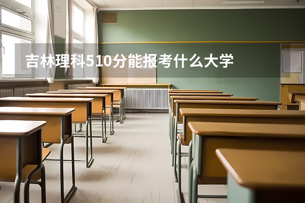 吉林理科510分能报考什么大学