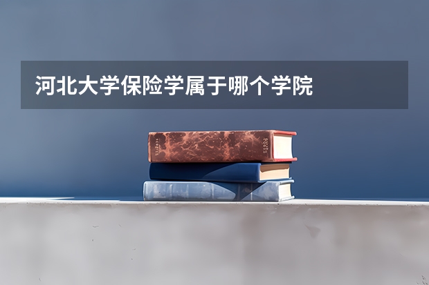 河北大学保险学属于哪个学院