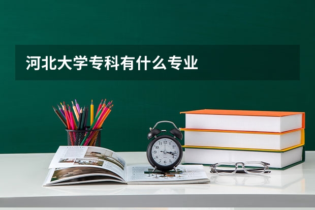 河北大学专科有什么专业