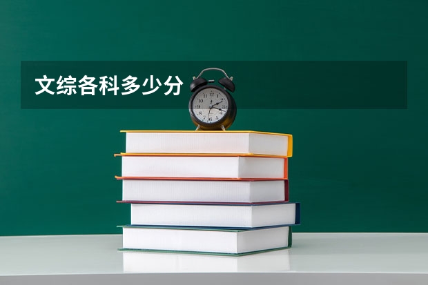 文综各科多少分