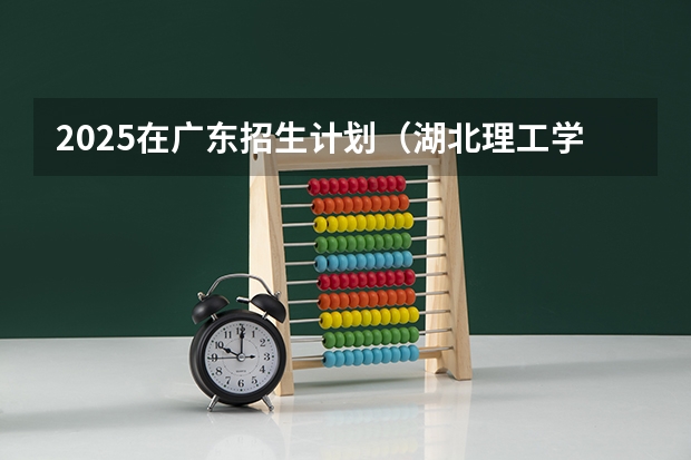 2025在广东招生计划（湖北理工学院）