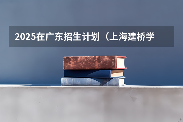 2025在广东招生计划（上海建桥学院）